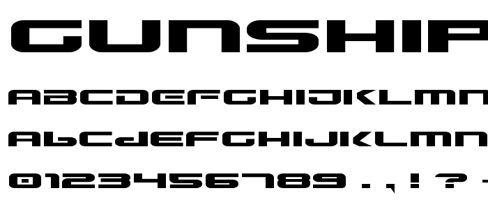 Gunship Expanded font